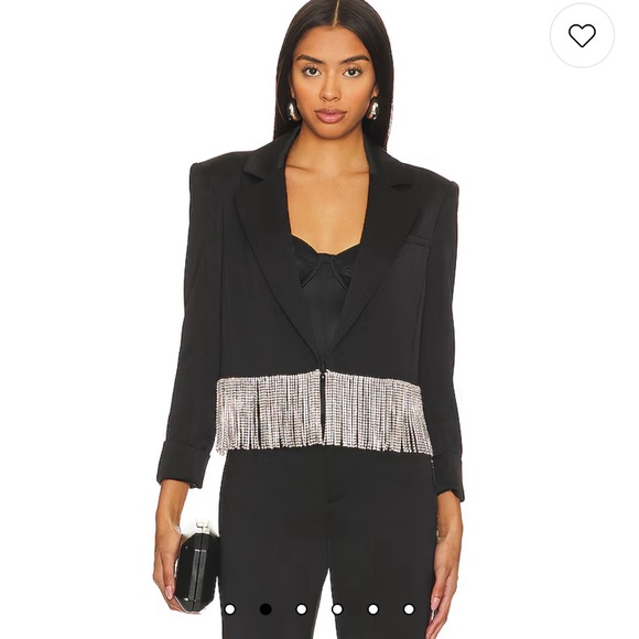 Gorgeous Alice and Olivia rhinestone trimmed short jacket.  Fabulous! - Picture 1 of 15